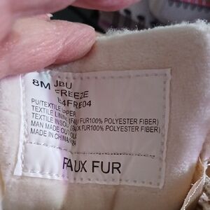 JBU Cream Faux Fur Lined Footwear